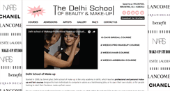 Desktop Screenshot of delhischoolofmakeup.com